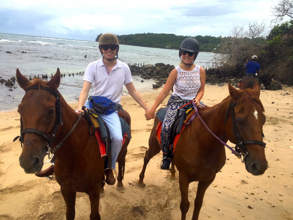 Barbados beach horse riding