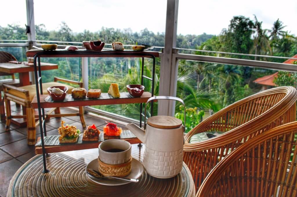 Afternoon tea at Bisma Eight, Ubud, Bali, Indonesia