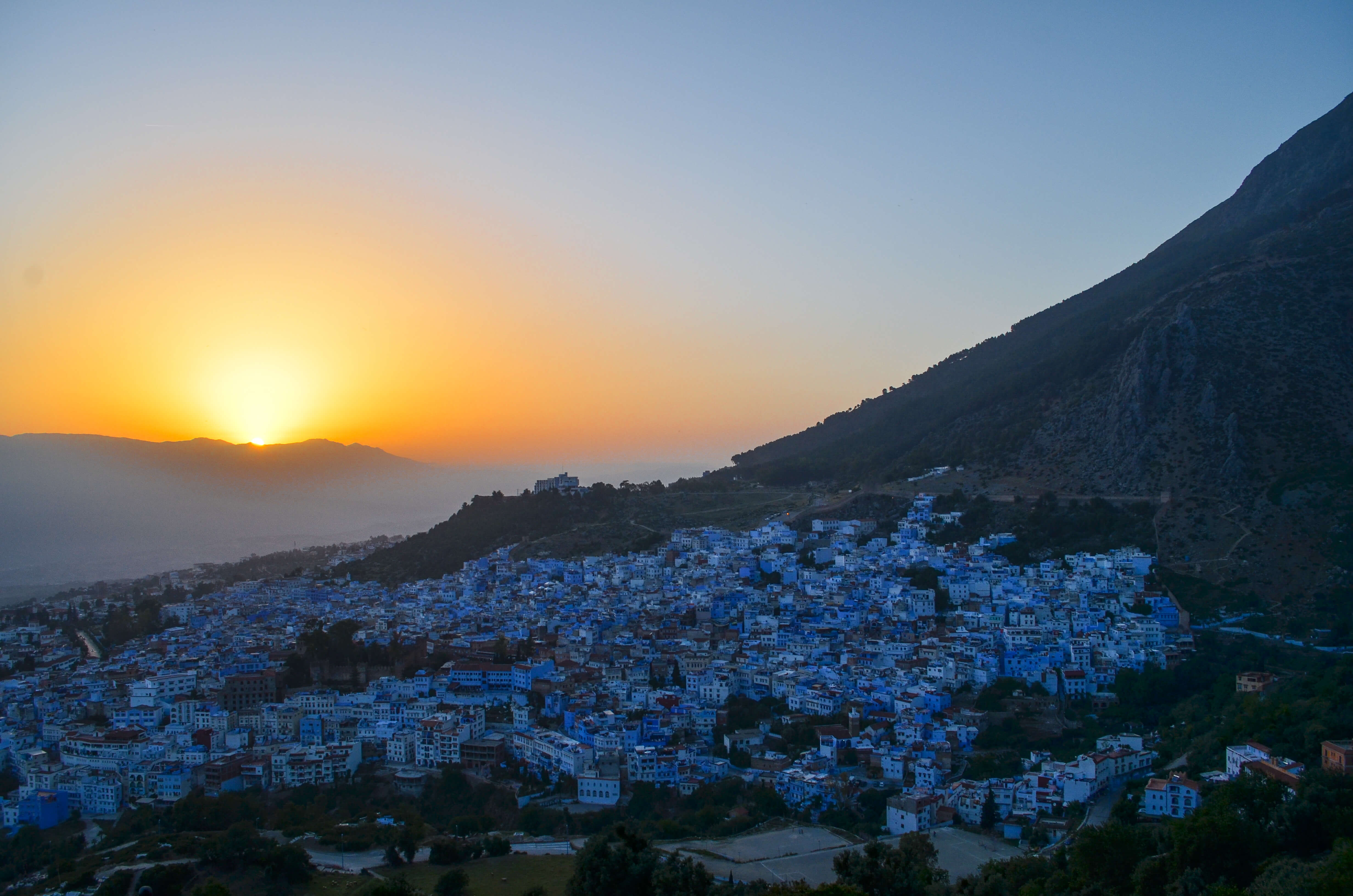 Sunset over Chefchaouen, Morocco