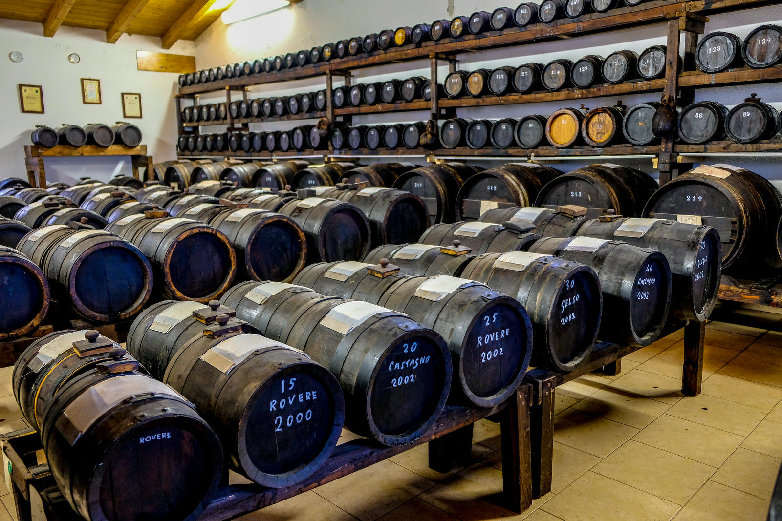 Exploring Italy's famous food region - Modena balsamic vinegar barrels