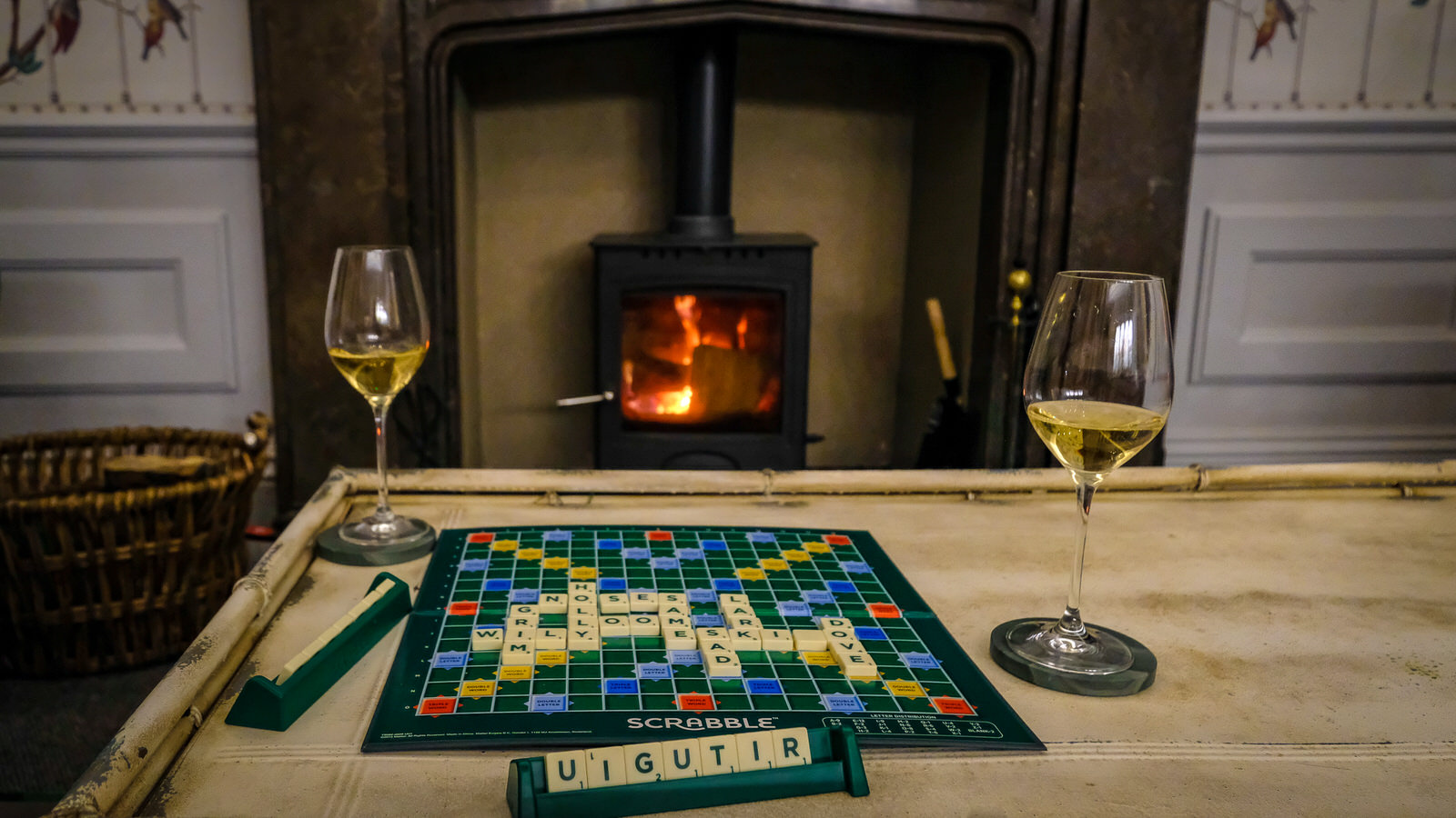 Staying at the Forest Side, Grasmere, Cumbria - Scrabble by the fire