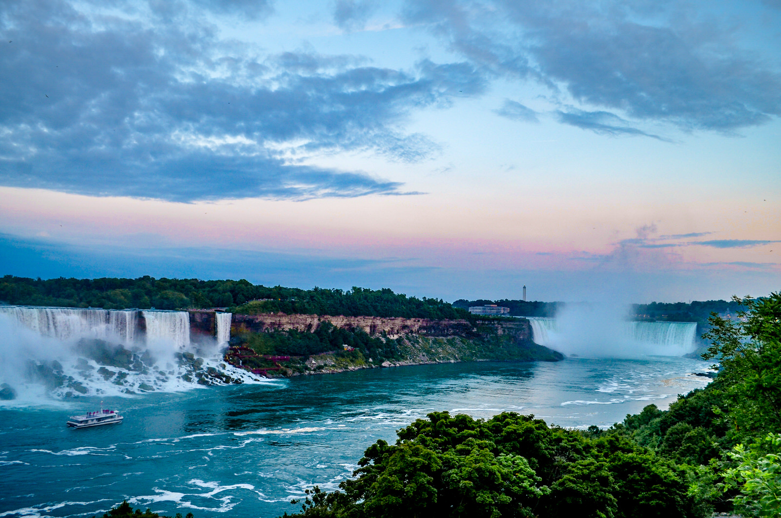 Visiting Niagara Falls - Sunset over Niagara Falls