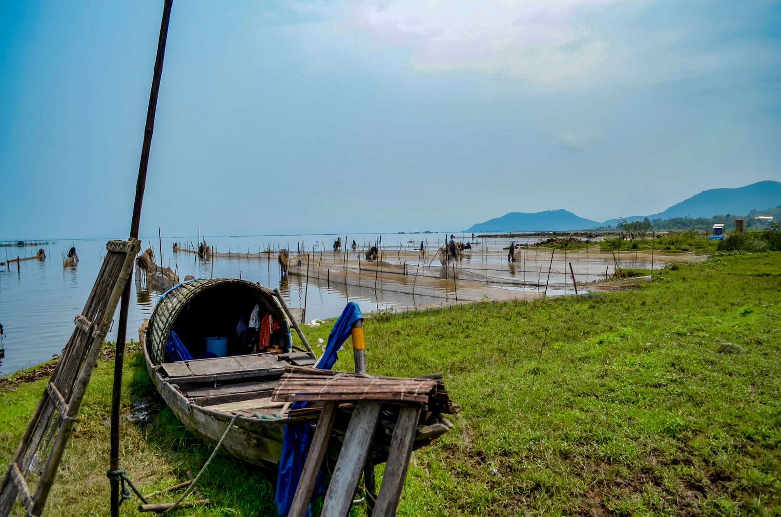 Hue to Hoi An journey, Vietnam - local culture, traditional Vietnamese fishing boats