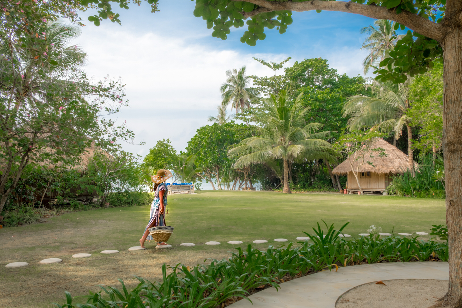 Pulau Joyo island, Indonesia - walking through the gardens