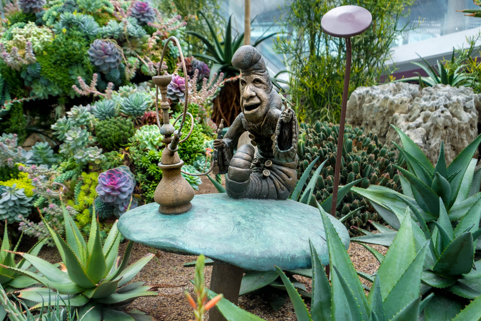 Gardens by the Bay, Singapore photos - Flower Dome Caterpillar from Alice in Wonderland