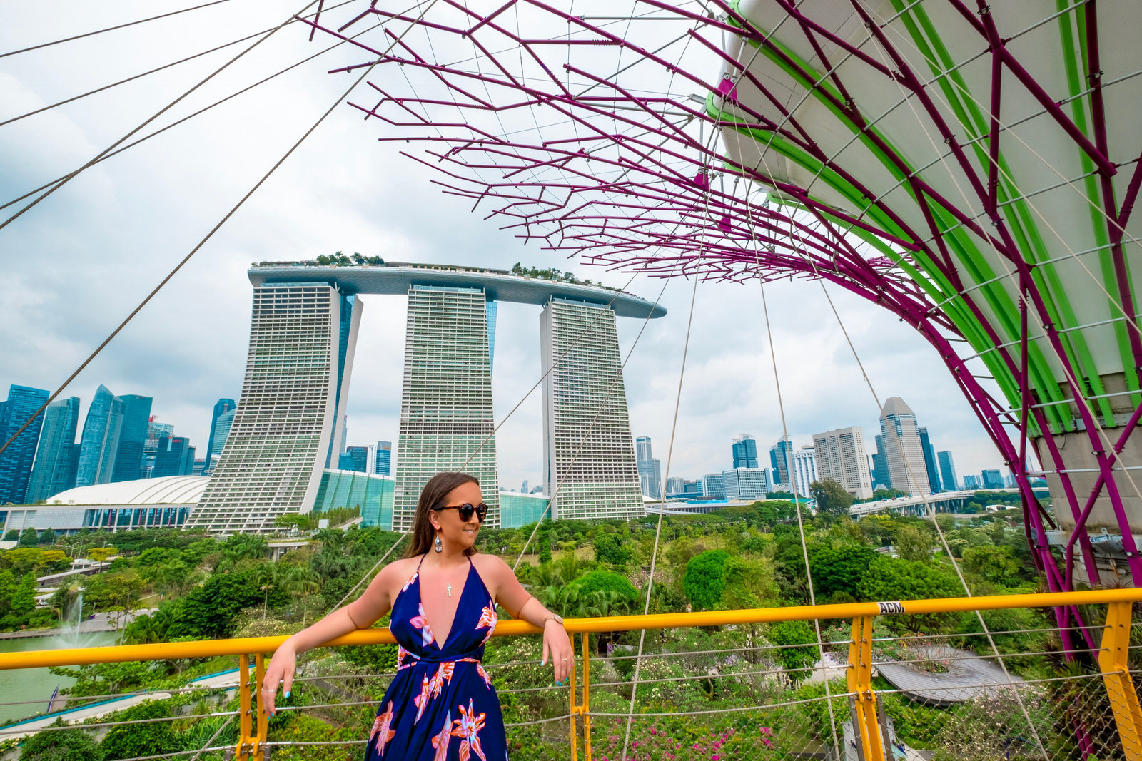 Gardens by the Bay, Singapore photos - OCBC Skyway and Marina Bay Sands