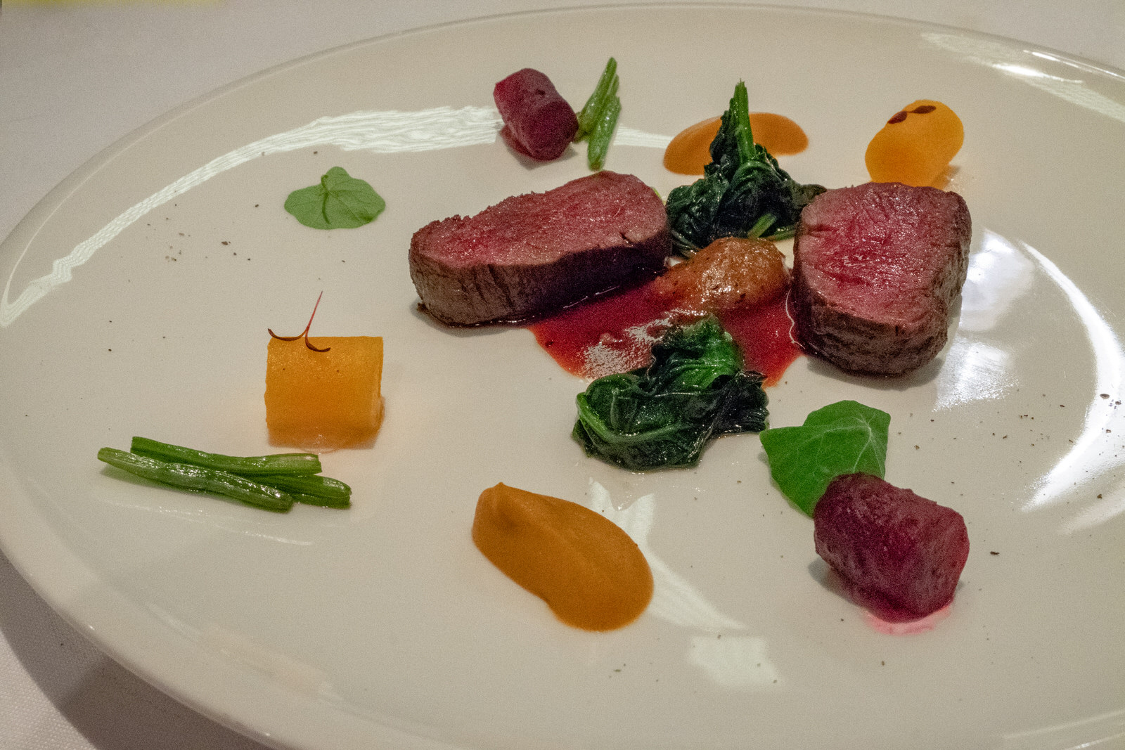 Alma Singapore - Venison main with swede, beetroot and plum sauce