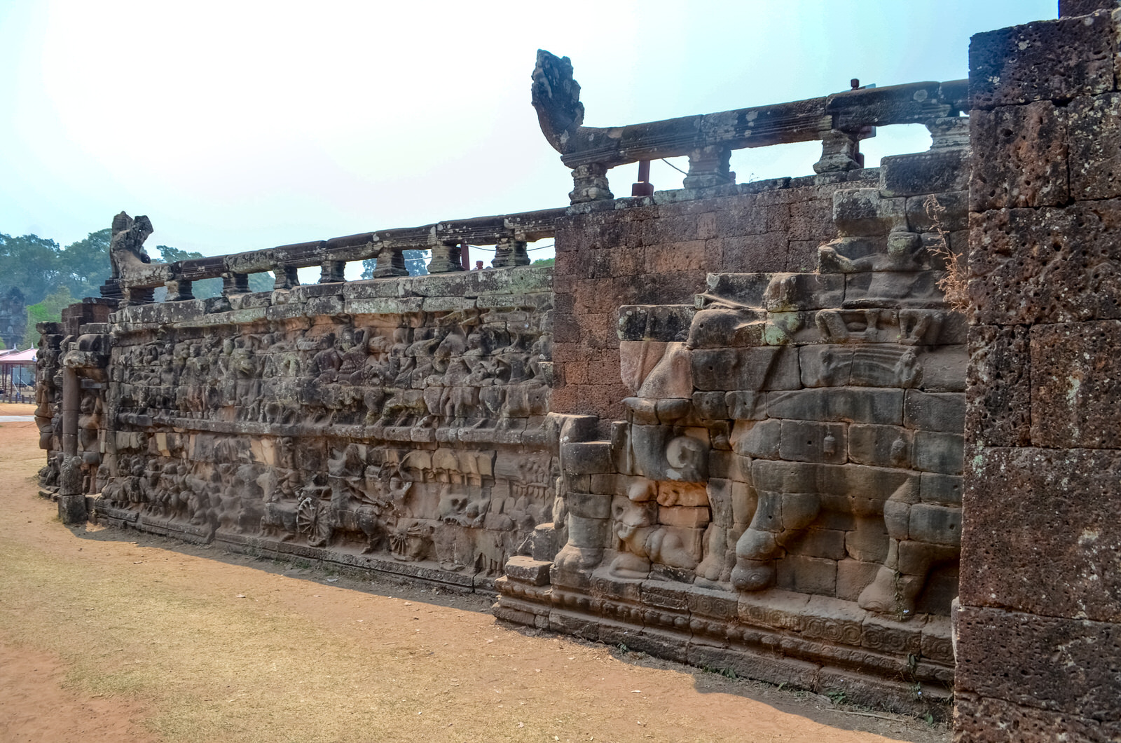 Visiting Angkor Wat in One Day - Angkor Thom - Terrace of the elephants, Siem Reap, Cambodia