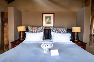 Baobab Ridge Safari Lodge - Bedroom with towel elephant, Klaserie, Kruger, South Africa