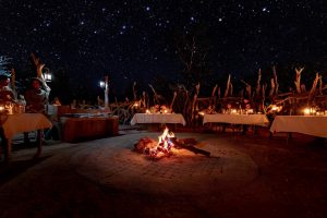 Dinner in the boma at Baobab Ridge