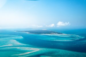 Bazaruto Archipelago from the air, Mozambique