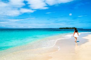 Wandering along the beach on Zapatilla Island, Bocas del Toro, Panama