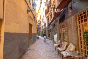 Wandering the quaint streets of Palma de Mallorca, Spain