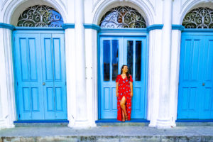 Colourful doors in Casco Viejo in Panama City, Panama