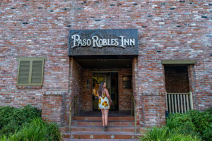 Checking into Paso Robles Inn in Paso Robles, California