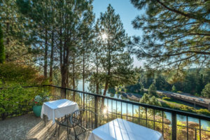 Views of the Deschutes River from Pine Ridge Inn, Bend, Oregon