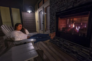 Evenings by the fireplace at the Farmhouse Inn, Healdsburg, Sonoma, California