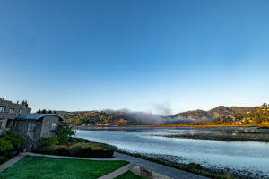 Exterior of Acqua Hotel by the water, Marin, California