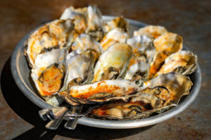BBQ oysters from Hog Island Oyster Co, Marin, California