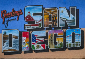 Greetings from San Diego Sign, San Diego, California, USA