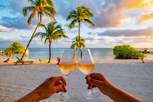 Sunset drinks at Southern Cross Club, Little Cayman, Cayman Islands