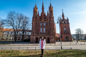 One of Vilnius' many churches: St Anne's Church - Vilnius, Lithuania